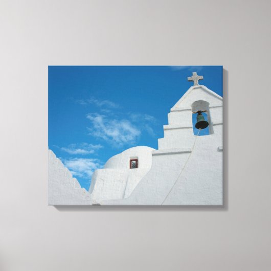 Typisch weiß gekalkte Kirche Leinwanddruck (Vorderseite)