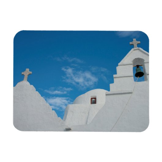 Typisch weiß gekalkte Kirche Magnet (Horizontal)