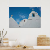 Typisch weiß gekalkte Kirche Poster (Küche)