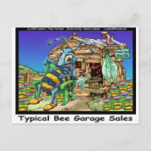 Typische Bienengarage Verkauf Funny Gifts & T-Shir Postkarte (Vorderseite)