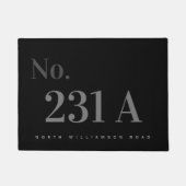 Typische graue schwarze benutzerdefinierte Nummern Fußmatte (Vorderseite)