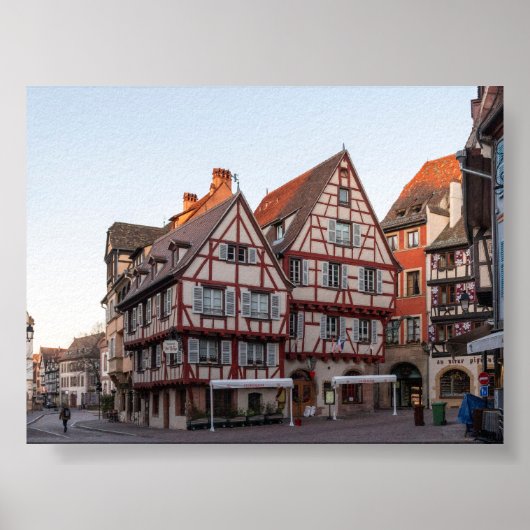 Typische Häuser in Colmar Poster (Vorne)