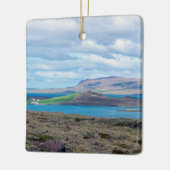 Typische isländische Morgensaison mit Bauernhöfen Keramikornament (Links)