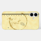 Typische Kaffeestain Imitate Parchment iPhone Case (Rückseite (Horizontal))