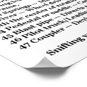 Typische Komponenten in einem Dampflokomotive-Diag Poster (Ecke)