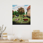Typische Kühe Poster (Küche)