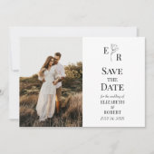 Typische Monogramm-Karte Save the Date für das Fot Einladung (Vorderseite)