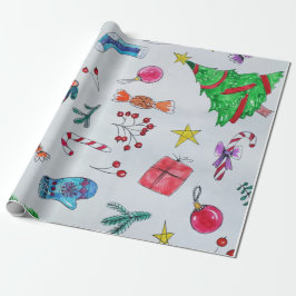 Typische Motive über Weihnachten Geschenkpapier