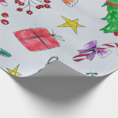 Typische Motive über Weihnachten Geschenkpapier (Ecke)