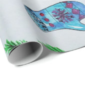 Typische Motive über Weihnachten Geschenkpapier (Rolleneckpunkt)