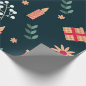 Typische Motive über Weihnachten Geschenkpapier (Ecke)
