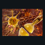 Typische myelinierte Wirbelmotorneuronen Poster<br><div class="desc">Illustration typischer myelinisierter Wirbelmotorneuronen. Cutaway-Ansichten zeigen das Innere von Neuron und myelinierter Mantel.</div>