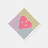 Typische Papierservietten für das Herz (Ecke)