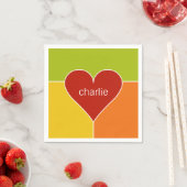 Typische Papierservietten für das Herz (Beispiel)