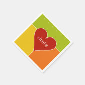 Typische Papierservietten für das Herz (Ecke)