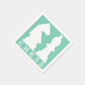 Typische Papierservietten von CHESS (Ecke)