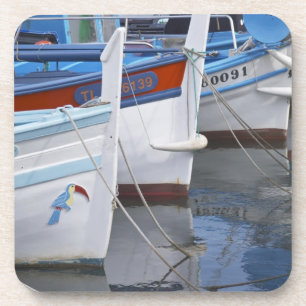 Typische provenzalische Fischerboote, bemalt in 2 Untersetzer