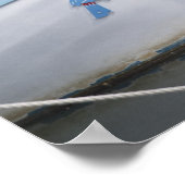 Typische provenzalische Fischerboote in 2 Farben b Poster (Ecke)