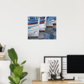 Typische provenzalische Fischerboote in 2 Farben b Poster (Heimbüro)