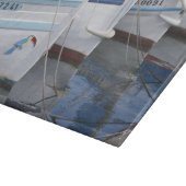 Typische provenzalische Fischerboote in 2 Farben Schneidebrett (Ecke)