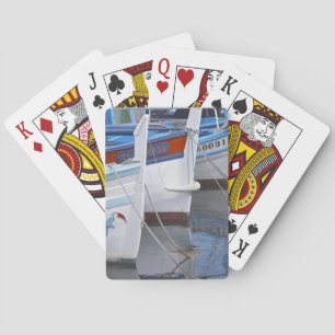 Typische provenzalische Fischerboote in 2 Farben Spielkarten