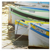 Typische provenzalische Fischerboote in Fliese (Vorderseite)