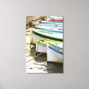 Typische provenzalische Fischerboote in Leinwanddruck