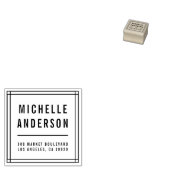 Typische Rücksendeadresse für benutzerdefinierte M Gummistempel (Stempel)