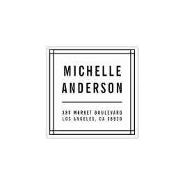 Typische Rücksendeadresse für benutzerdefinierte M Gummistempel