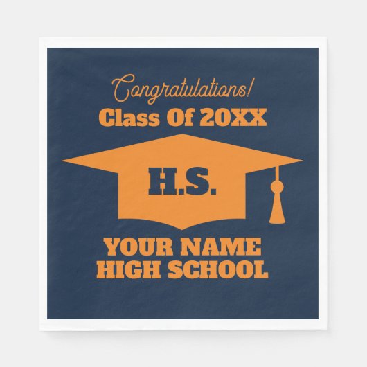 Typische Servietten der High School High School (Vorderseite)