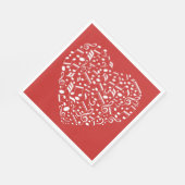 Typische Servietten für Musikherz (Ecke)