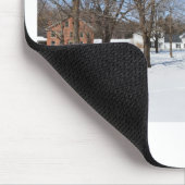 Typische Stadt Vermont im Winter Mousepad (Ecke)