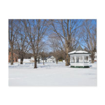 Typische Stadt Vermont im Winter Postkarte