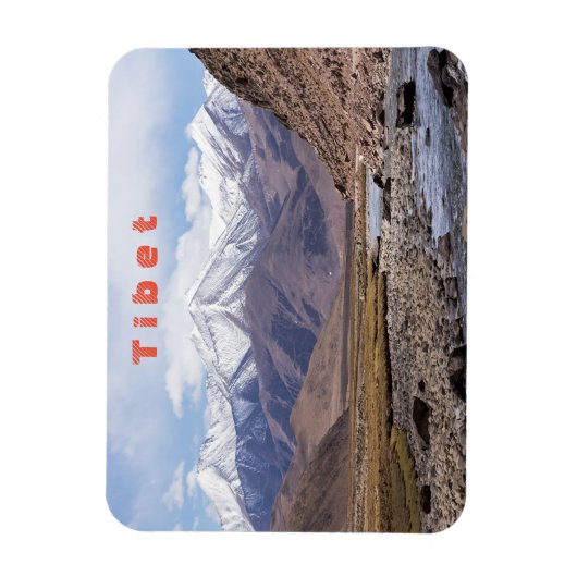 Typische tibetische Berglandschaft Magnet (Vertikal)