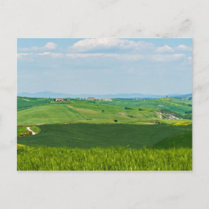 Typische Toskana-Landschaft mit Hügeln - Italien Postkarte