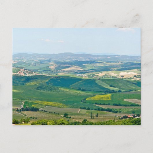 Typische toskanische Landschaft mit Hügeln - Itali Postkarte (Vorderseite)