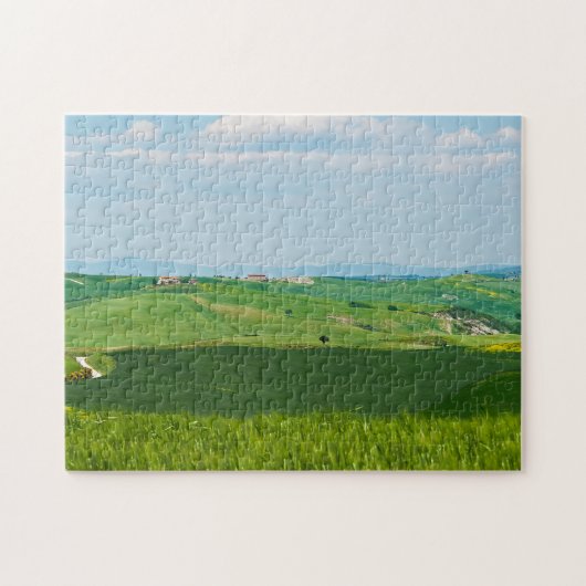Typische toskanische Landschaft mit Hügeln - Itali Puzzle (Horizontal)