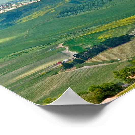 Typische toskanische Landschaft Poster (Ecke)