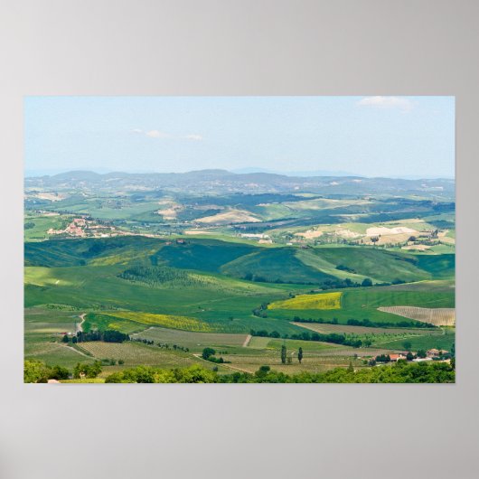 Typische toskanische Landschaft Poster (Vorne)
