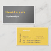 Typische Visitenkarten gelb Visitenkarte (Vorne/Hinten)