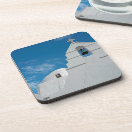 Typische weißgetünchte Kirche Getränkeuntersetzer (Linke Seite)