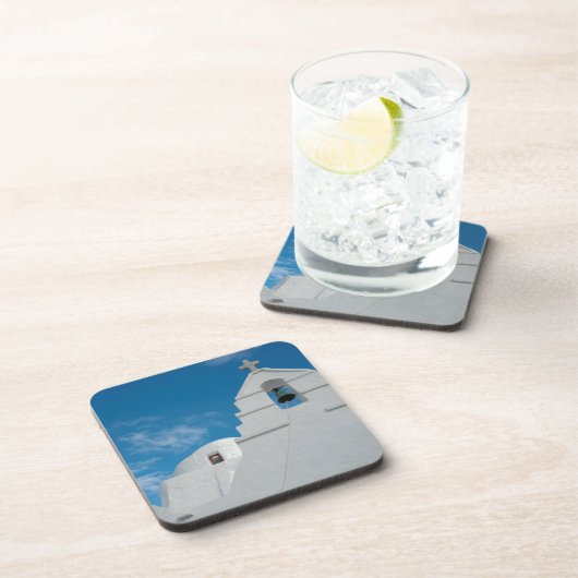 Typische weißgetünchte Kirche Getränkeuntersetzer (Rechte Seite)