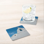 Typische weißgetünchte Kirche Rechteckiger Pappuntersetzer (Vor Ort)