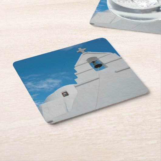 Typische weißgetünchte Kirche Rechteckiger Pappuntersetzer (angewinkelt)