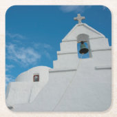 Typische weißgetünchte Kirche Rechteckiger Pappuntersetzer (Vorderseite)