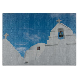 Typische weißgetünchte Kirche Schneidebrett