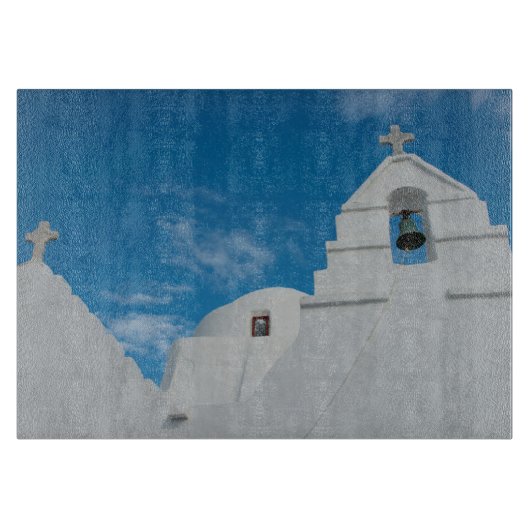 Typische weißgetünchte Kirche Schneidebrett (Vorderseite)