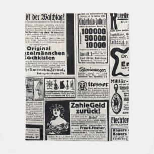 Typische Werbung auf Deutsch in einer neuen europä Fleecedecke