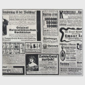 Typische Werbung auf Deutsch in einer neuen europä Geschenkpapier (Flach)