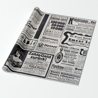 Typische Werbung auf Deutsch in einer neuen europä Geschenkpapier